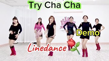 🌹Try Cha Cha linedance(High Beginner) - Demo 🌺트라이 차차 라인댄스⚘️