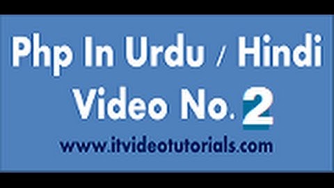 Php Tutorials In Urdu / Hindi How to download and install xampp server