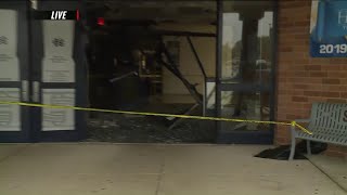 Francis Howell Central High School closed after car slams into building