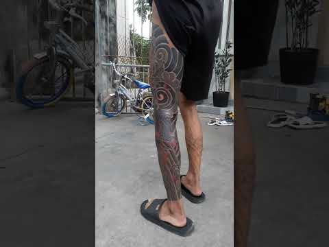 Video hình xăm rồng nhật cổ kín chân(Tattoo Gò Công)... - youtube