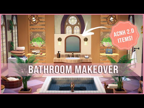 Video: Elegant Bathroom Design w/ PILLARS & NEW ITEMS! | ACNH 2.0