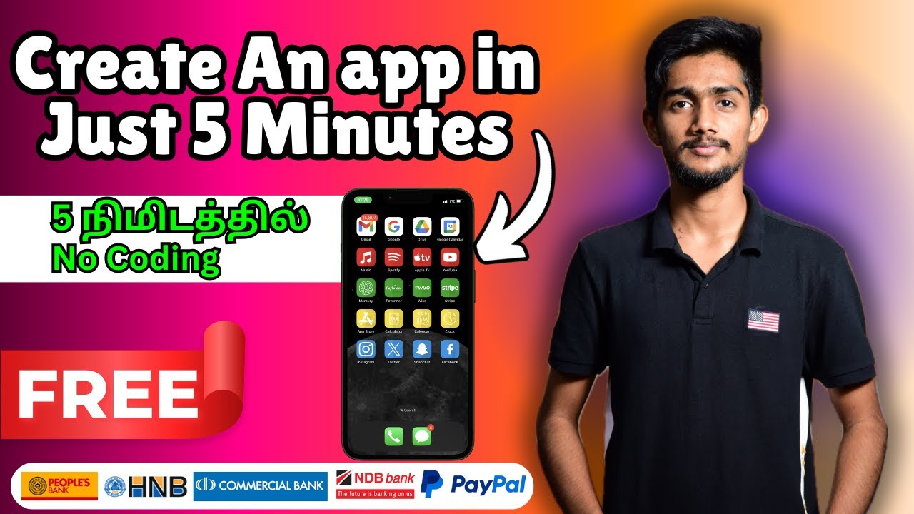 How to create an app in just 5 minutes without coding | Tamil - YouTube