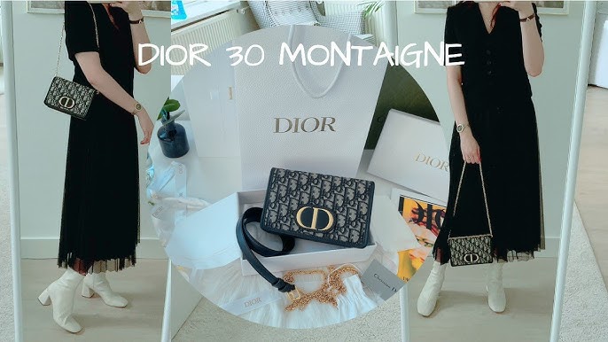 CHRISTIAN DIOR Oblique 30 Montaigne 2-In-1 Pouch Blue 1203055