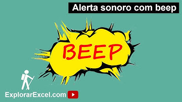 Excel alerta sonoro com beep no Excel com VBA #excel #excelvba