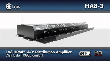1x8 HDMI A/V Distribution Amplifier - 3D Ready