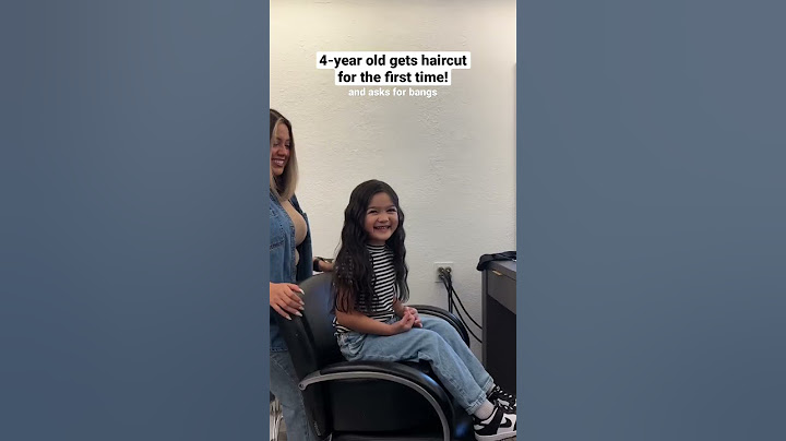 4-Year old gets her first haircut and asks for bangs! ✨ #haircut #hairstyle #hairtransformation