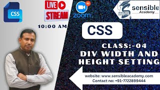 CSS  Class - 4, Div width and height setting🔴Live