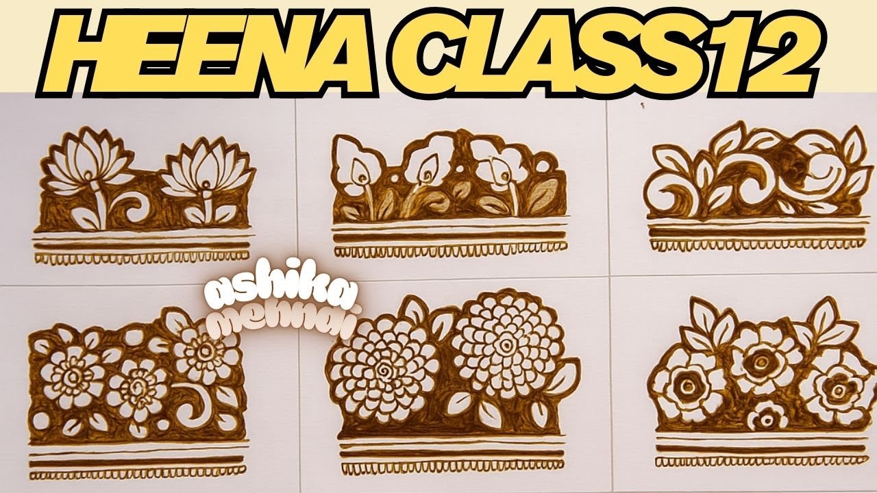 Heena Series 🌸 | Top 4 Stunning Mehndi Designs (Lotus, Petal Crown, Leafy Swirl & Floral Charm)