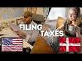 We compare filing end of the year taxes in the USA vs. Denmark - Digital Denmark and taxes