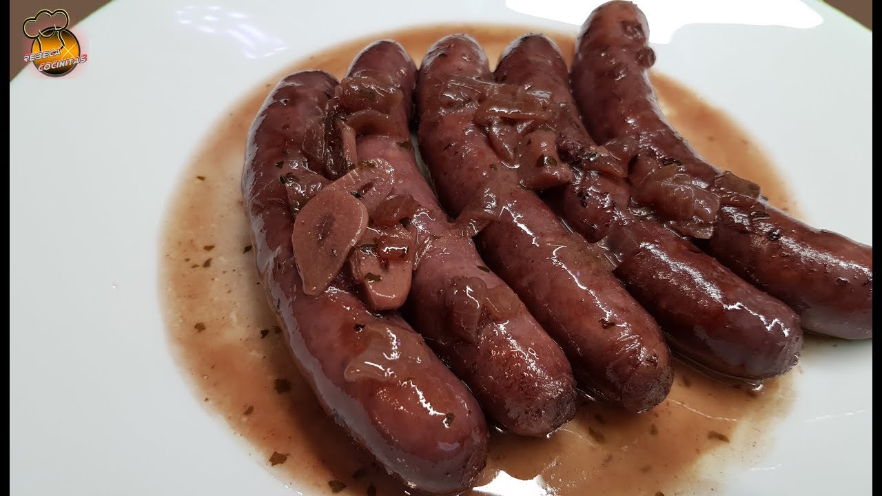 SALCHICHAS al VINO tinto - FACILISIMAS PARA PRINCIPIANTES