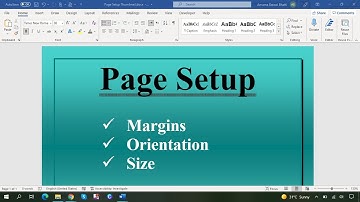 MS Word: Page Setup (Page Margins, Page Orientation, and Page Size) | Page Setup in MS Word