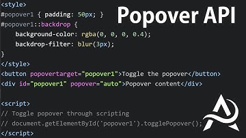 Mastering Popover Web API Programming JavaScript and HTML