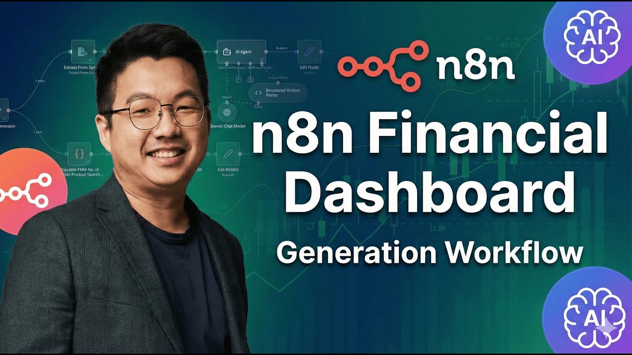 n8n workflow for automated financial report analysis with AI dashboard generation