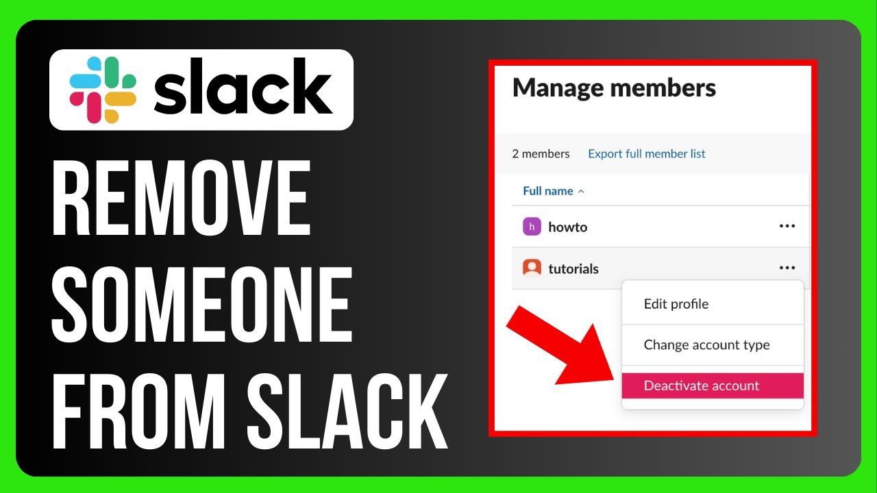 How to Remove Someone from Slack