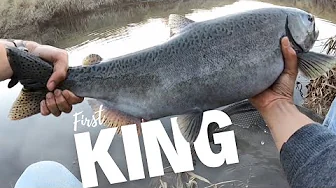 First chinook of my life | Twitching Jigs | Salmon fishing #fishing #salmonfishing