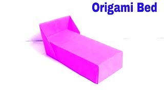 Simple Origami Bed : How to make Origami Bed for Doll /Easy Paper Crafts/Moni Craft Creation