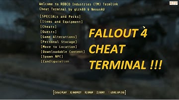 Cheat Terminal ! ... Now I virtually can get everything | Fallout 4
