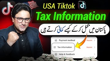 Tax Information Tiktok | Usa Tiktok Account Tax Information  | How to add tiktok tax information