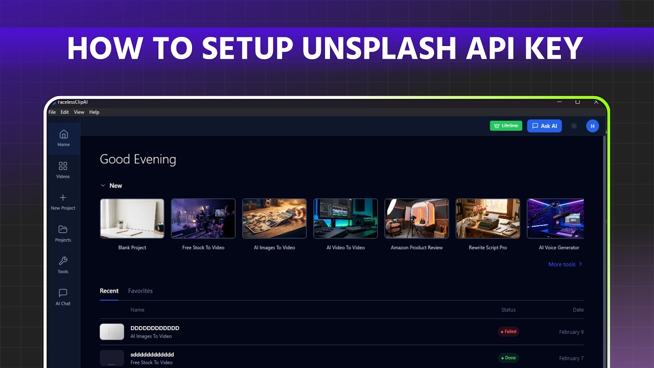 How To Setup Unsplash API Key for FacelessClipAi (Step-by-Step Guide ...