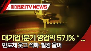 대기업 1분기 영업익 57.1%↑... 반도체 웃고 석화·철강 울어 (20240517)