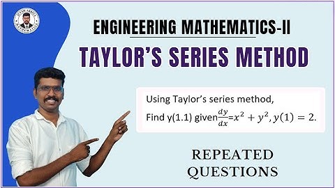 Taylor Series Method in Tamil | Statistics and Numerical Methods in Tamil Engineering Mathematics II