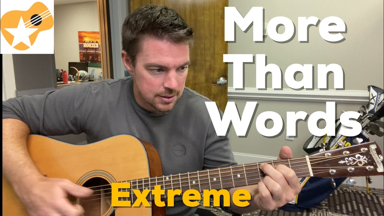 More Than Words Guitar Tutorial - Extreme Guitar Lesson 🎸, TABS +  Finger