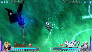 DISSIDIA FINAL FANTASY lvl 100 Cloud V. lvl 105 Sepiroth