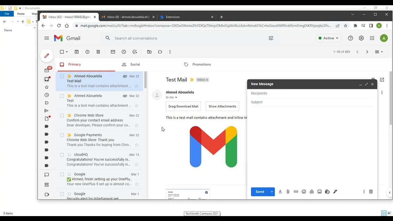 Gmail Drag And Drop Emails Or Attachments With Google Chrome Extension YouTube