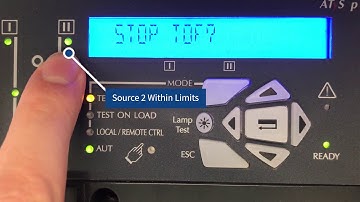 Socomec ATyS p Performing a Test Off Load to the Generator Supply