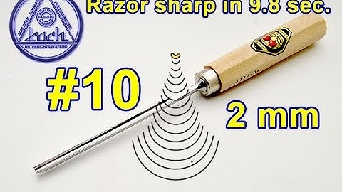 Sharpen carving chisel deep gouge, sweep #10, 2 mm in seconds | KOCH series