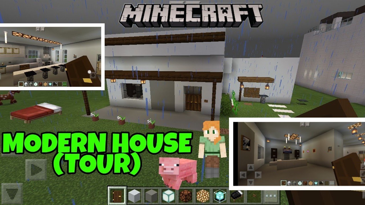 Minecraft : Modern House (tour) | Dimple Hintay