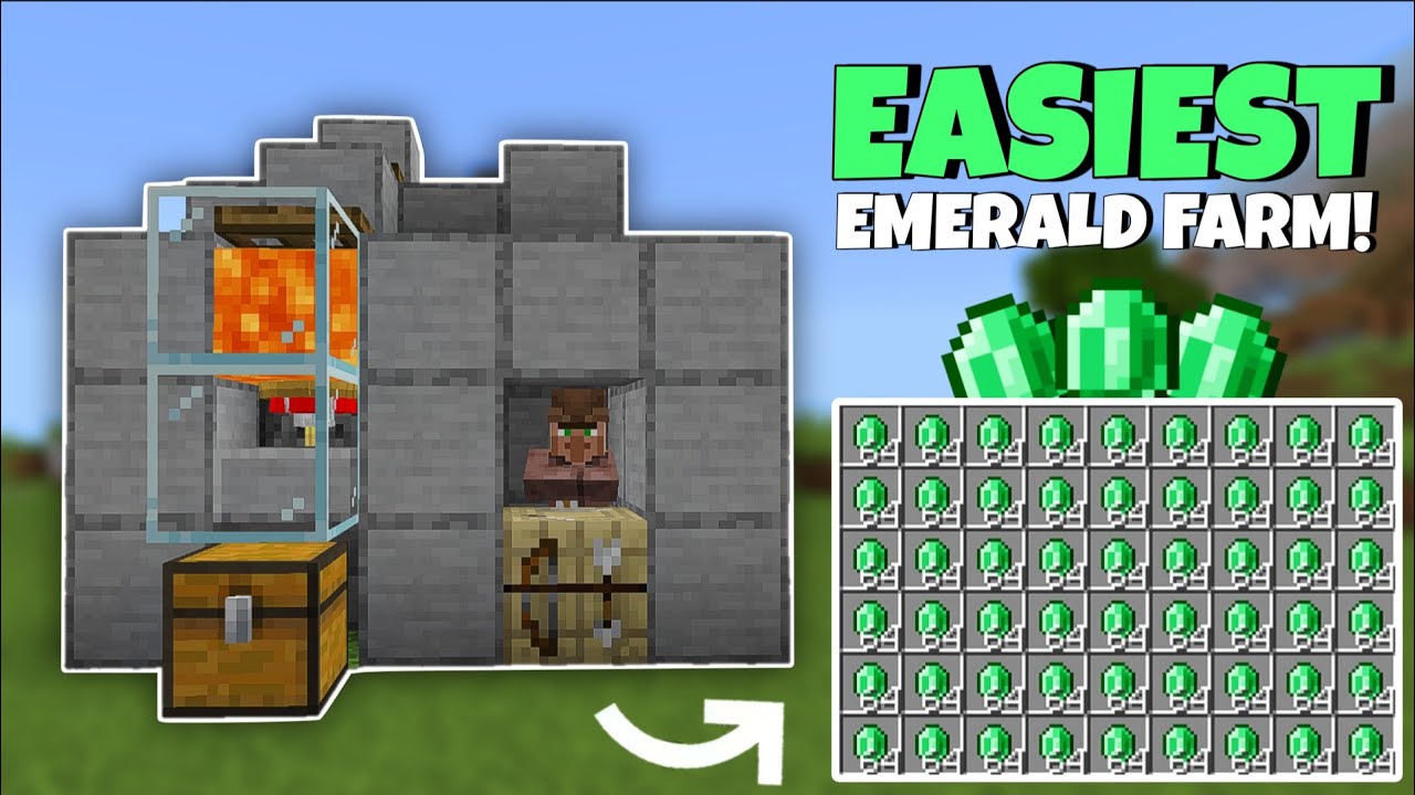 New Emerald Farm in Minecraft | Easy & Efficient - YouTube