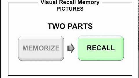 RC21X Instructions: Visual Recall Memory (Part 2 - Recall)