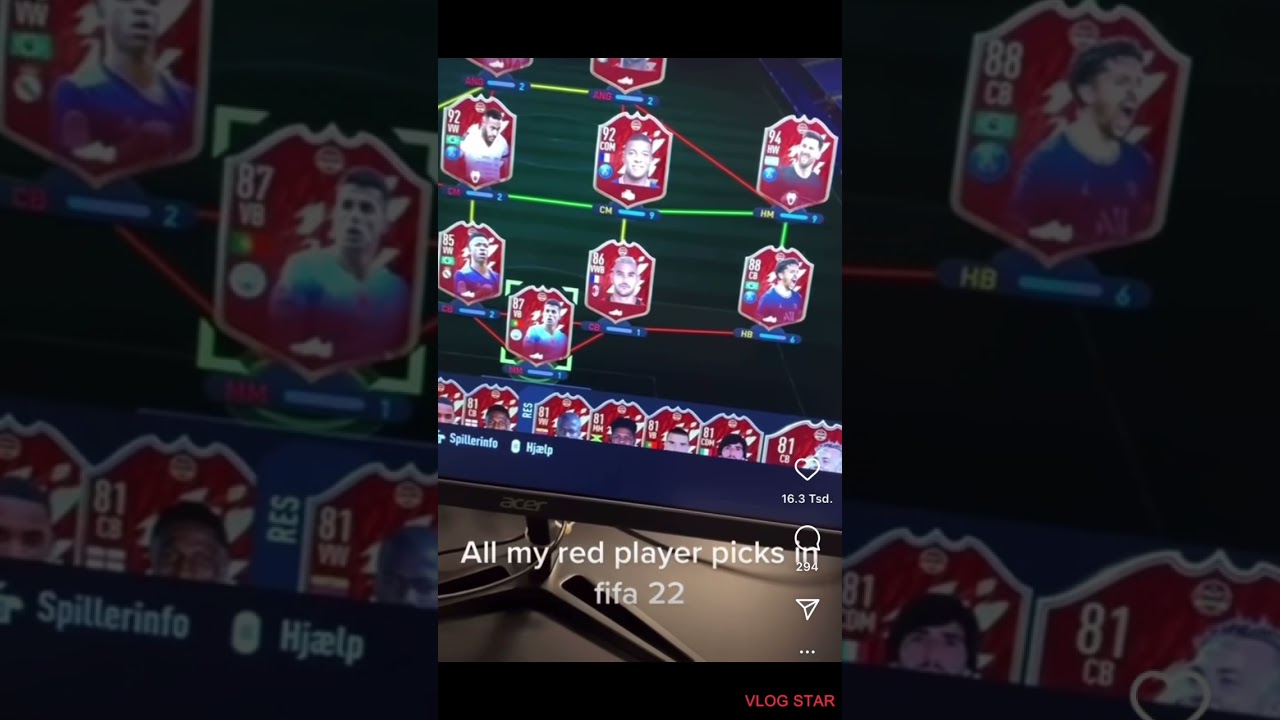 All my Red player picks fifa 22