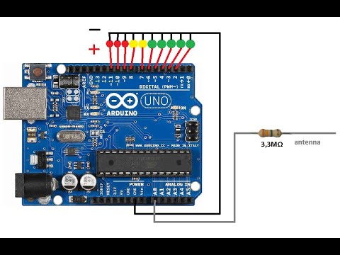 Arduino emf detector (electro magnetic field detector) - YouTube