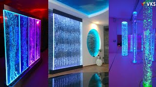 Bubble Water Wall Design Ideas | LED Water Bubble Wall Aquarium | Indoor Water Fountain Home