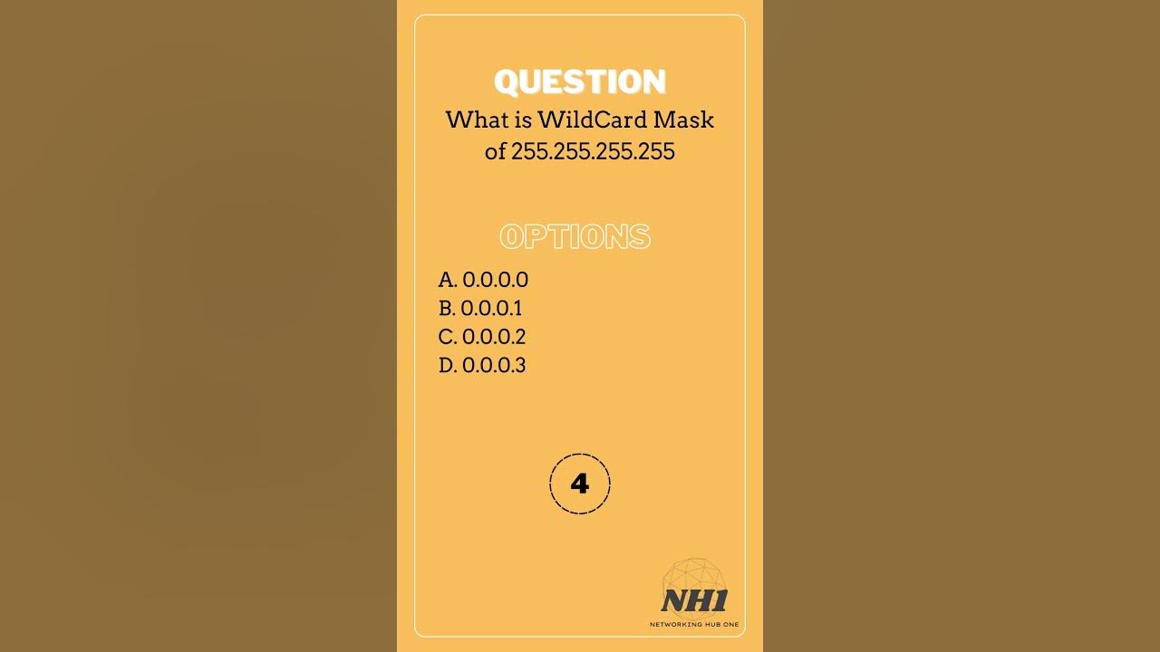 Mcq 118 understanding wildcard masks what is the wildcard mask of