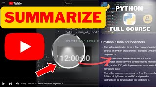 How To Summarize Youtube Video That Is Super Long