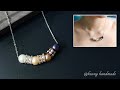 Beaded beads necklace with gradient blended colors. Jewelry making tutorial