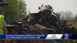 At least 5 dead in series of crashes on I-80 between Lincoln, York