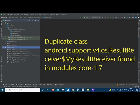 Duplicate class android support v4 os ResultReceiver$MyResultReceiver found in modules core 1.7