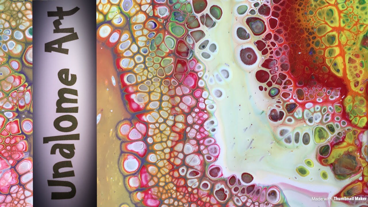 Acrylic pouring ( 191 ) flip cup on yupo - YouTube