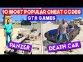 Top 10 Most Popular CHEAT CODES 😍 Gamers Love To Use in GTA Games | Part 2