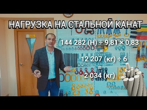 Расчёт допустимой нагрузки на стальной канат (трос)