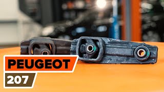 Hoe en wanneer Motorophanging achter links PEUGEOT 1007 (KM_) veranderen: videogids