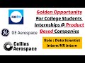 Data science internships for college students 2025 tamil | Internship @Product Based companies.