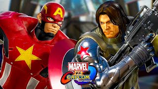 Unlock CAPTAIN AMERICA and WINTER SOLDIER Costumes Marvel VS Capcom Infinite Arcade Gameplay