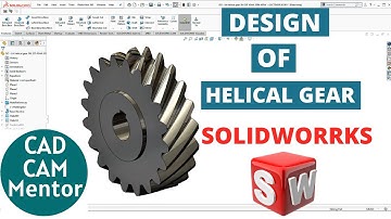 design of helical gear in solidworks with help of toolbox | SOLIDWORKS tutorial for beginner