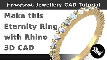 Eternity Ring - Beginners Rhino Jewellery CAD Tutorial - Claw/Prong Set Full Eternity Ring