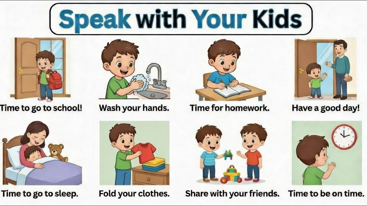 Speak English With Your Kids | Spoken English for kids | Daily Use English Sentences | Learn English